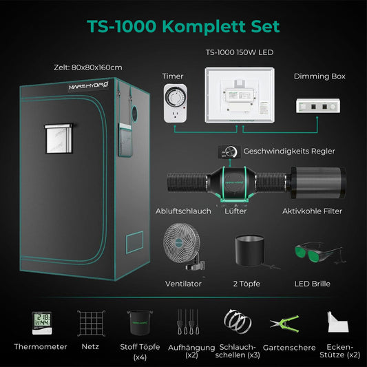 Mars Hydro - TS-1000 150W Grow Komplett Set